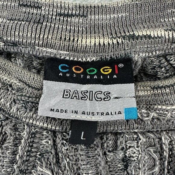 Coogi Australia Knit Grey Sweater Men's Size Large Vintage - Picture 2 of 13